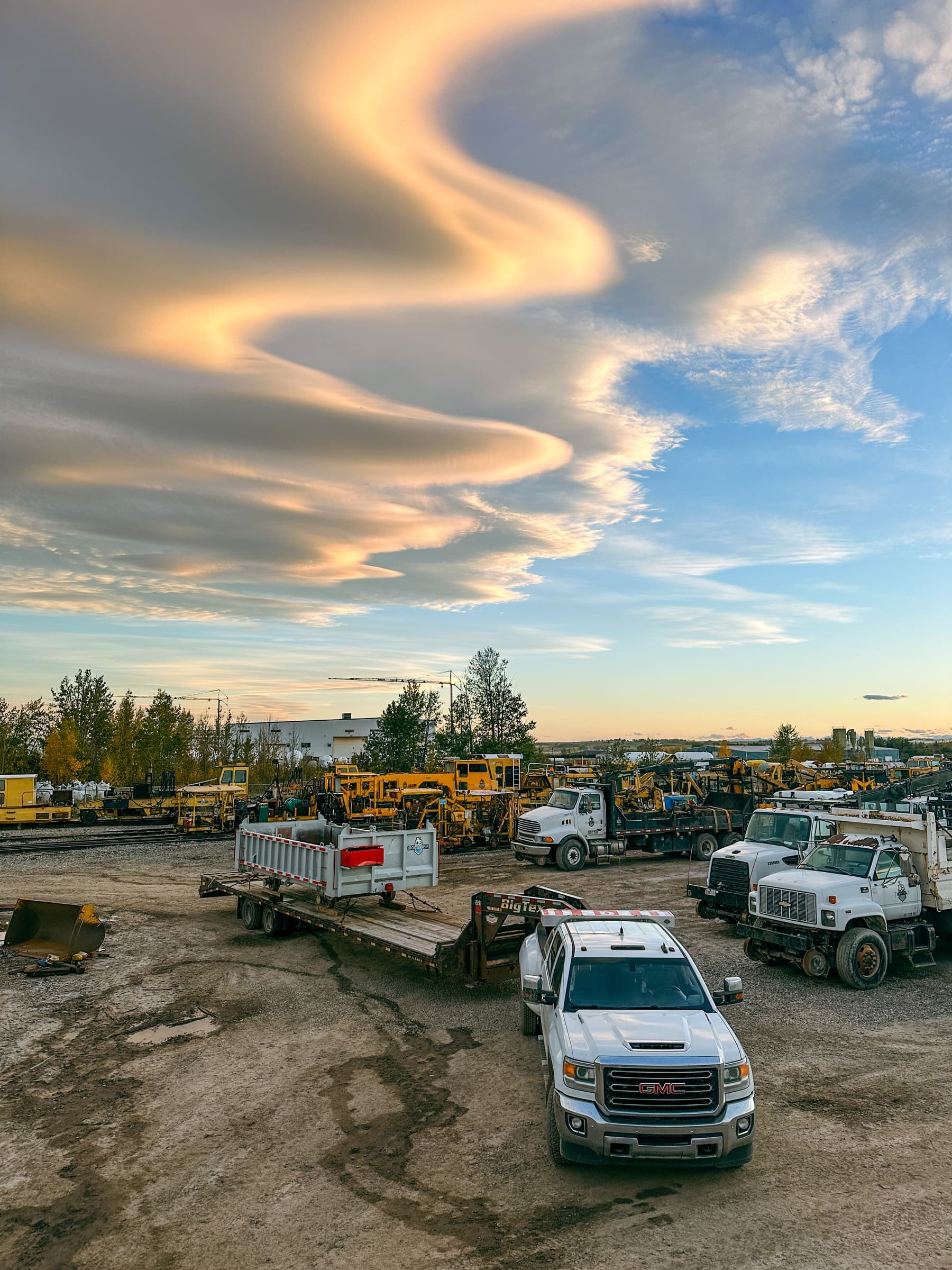 Ironhorse railway equipment fleet staged at its operations yard