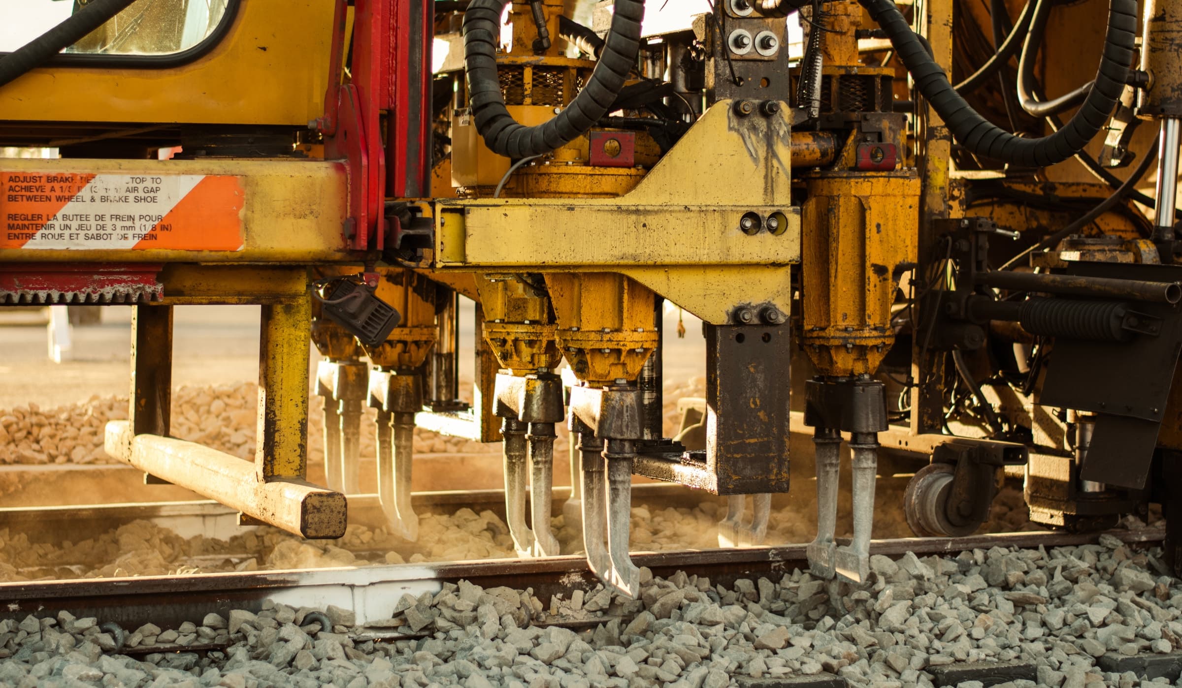 MKIV tamper correcting railway track geometry